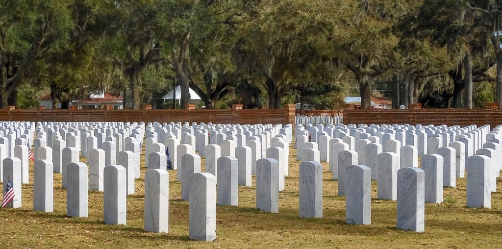 cemetery, military, graves